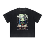 Vintage Frayed Skull & Money Pattern Tee