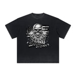 Vintage Frayed Skull & Money Pattern Tee