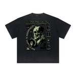 Vintage Frayed Skull & Money Pattern Tee