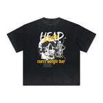 Vintage Frayed Skull & Money Pattern Tee