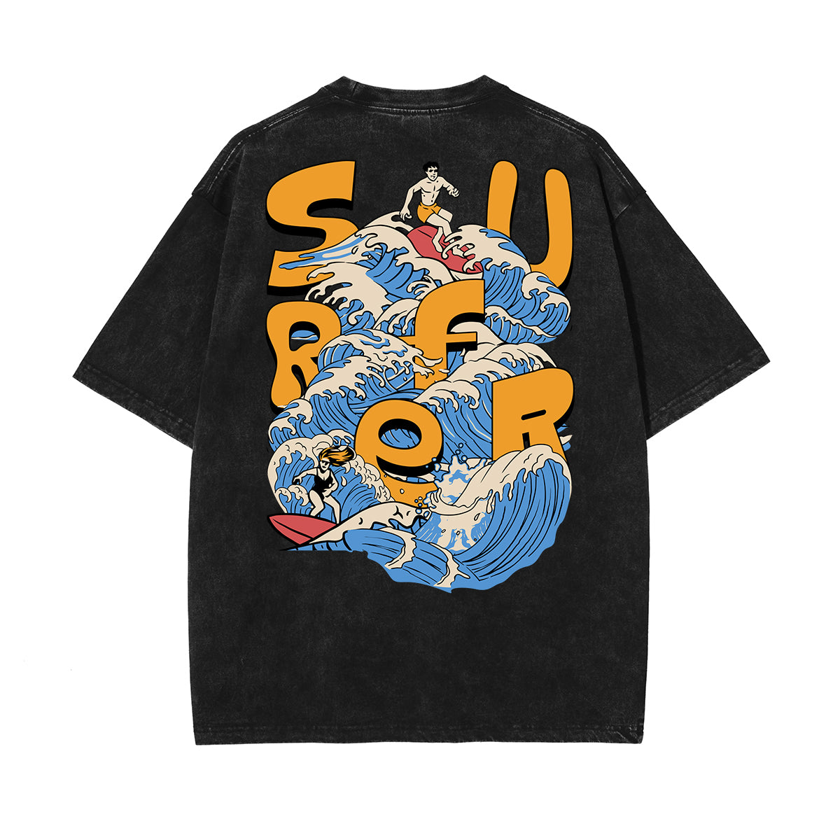 Stone Wash Holiday Pattern T Shirt