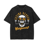 Stone Wash Holiday Pattern T Shirt