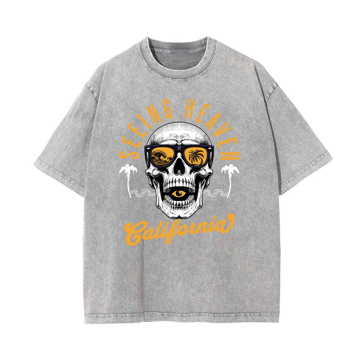 Washed Holiday Graphic Cotton Tee