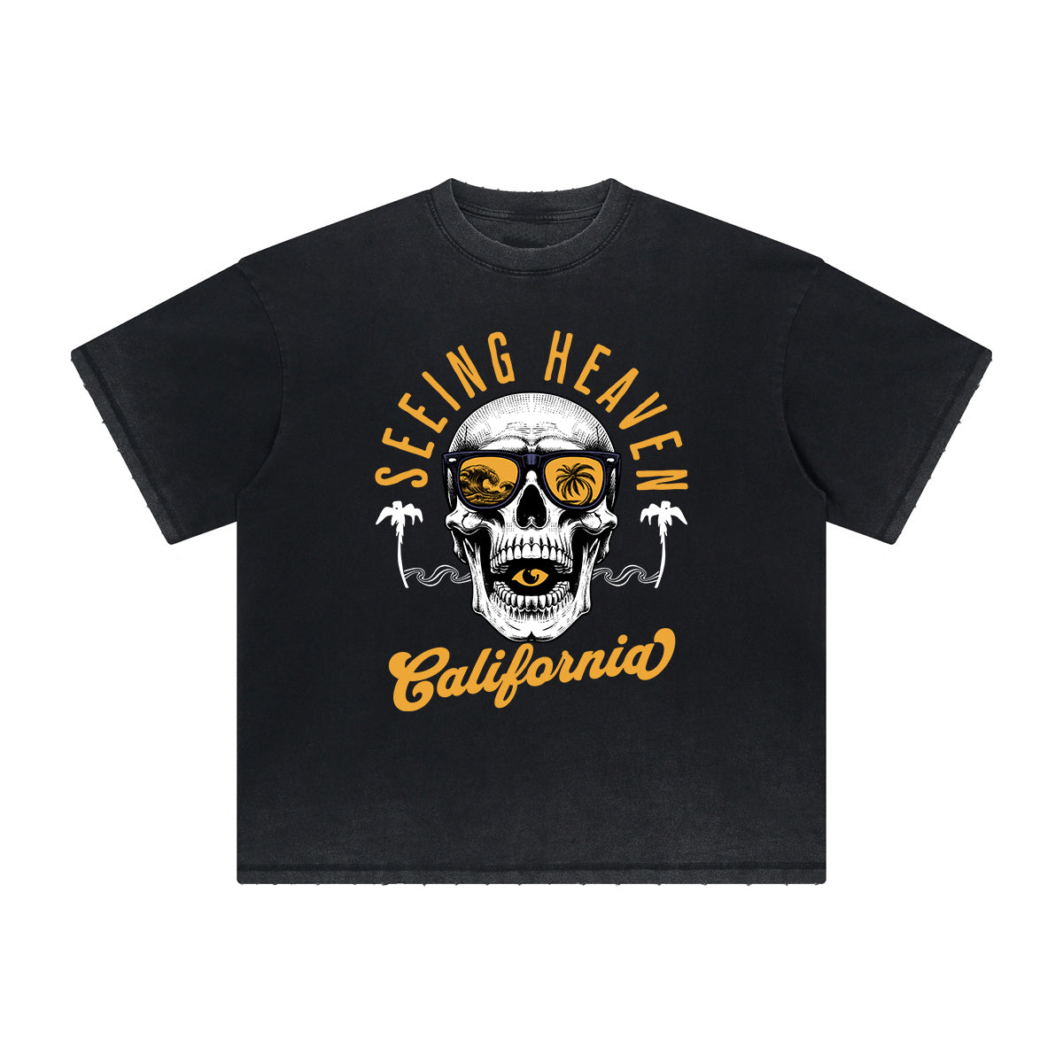 Thick Faded Holiday Graphic T Shirt