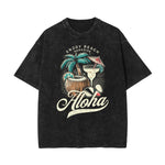 Stone Wash Holiday Pattern T Shirt