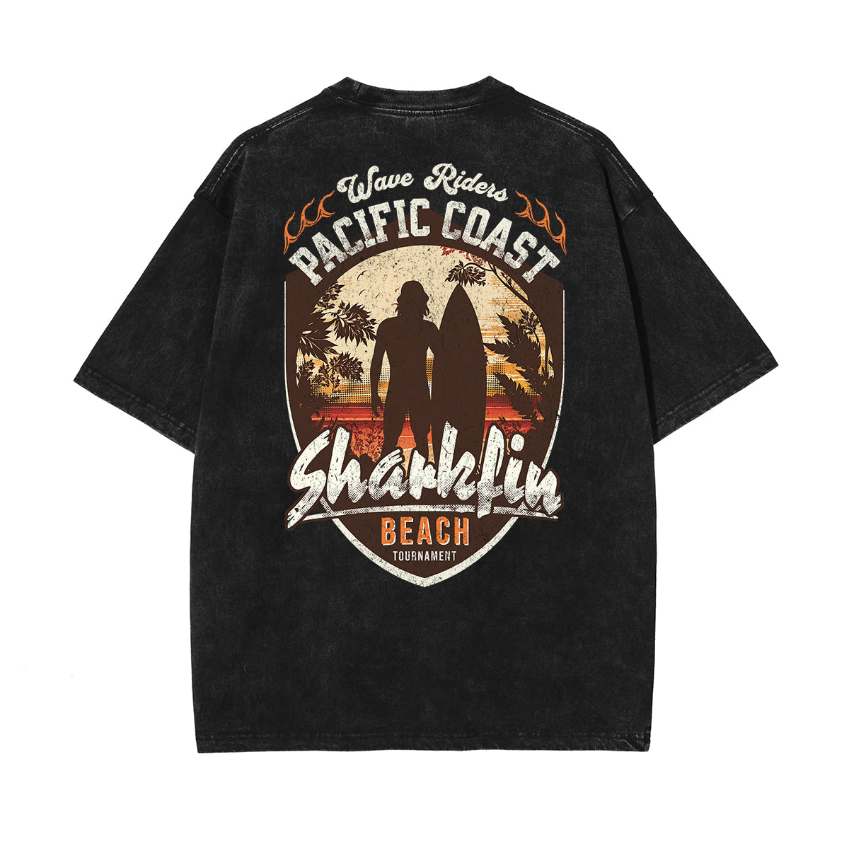 Stone Wash Holiday Pattern T Shirt