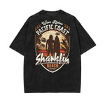 Stone Wash Holiday Pattern T Shirt