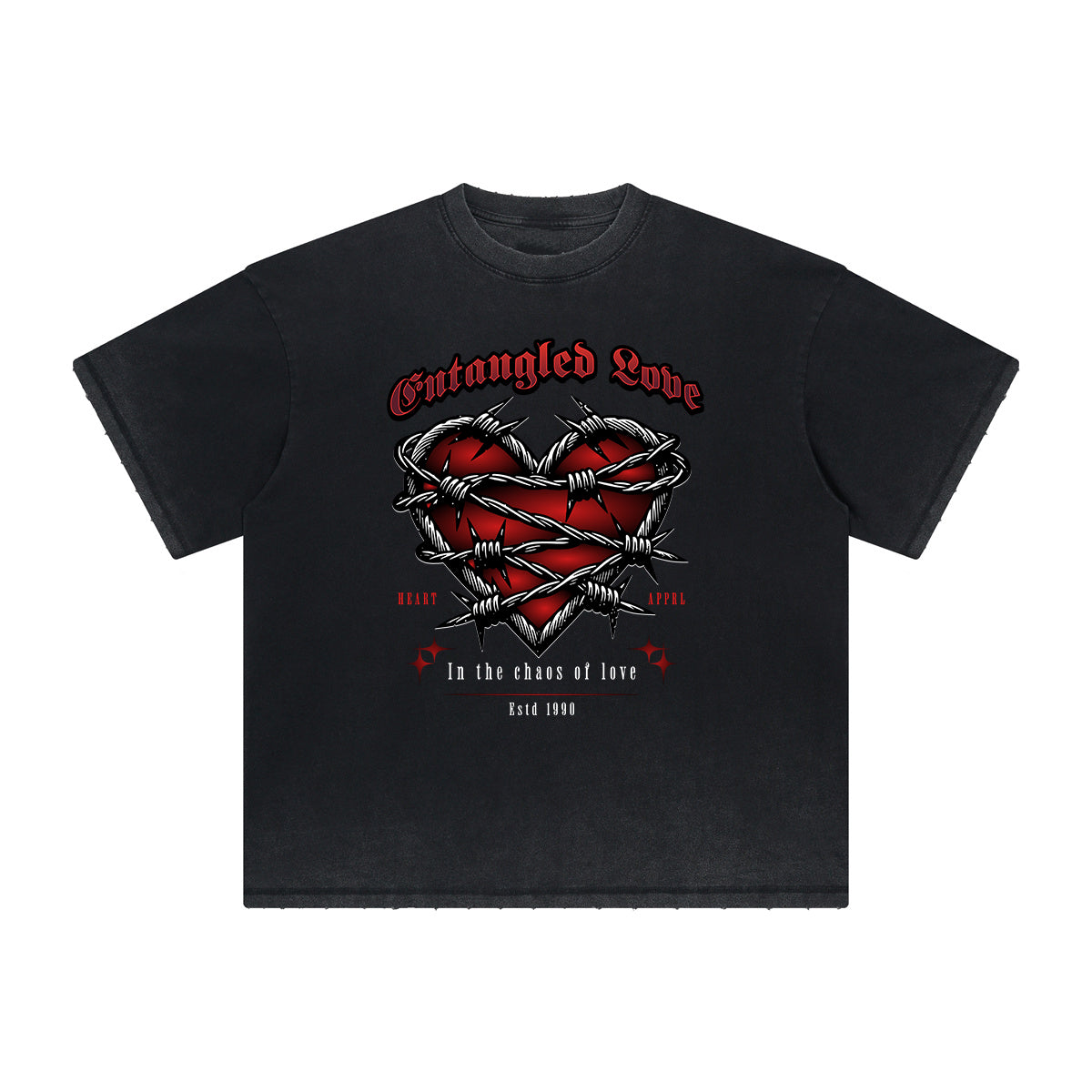 Thick Faded Gothic Graphic T Shirt