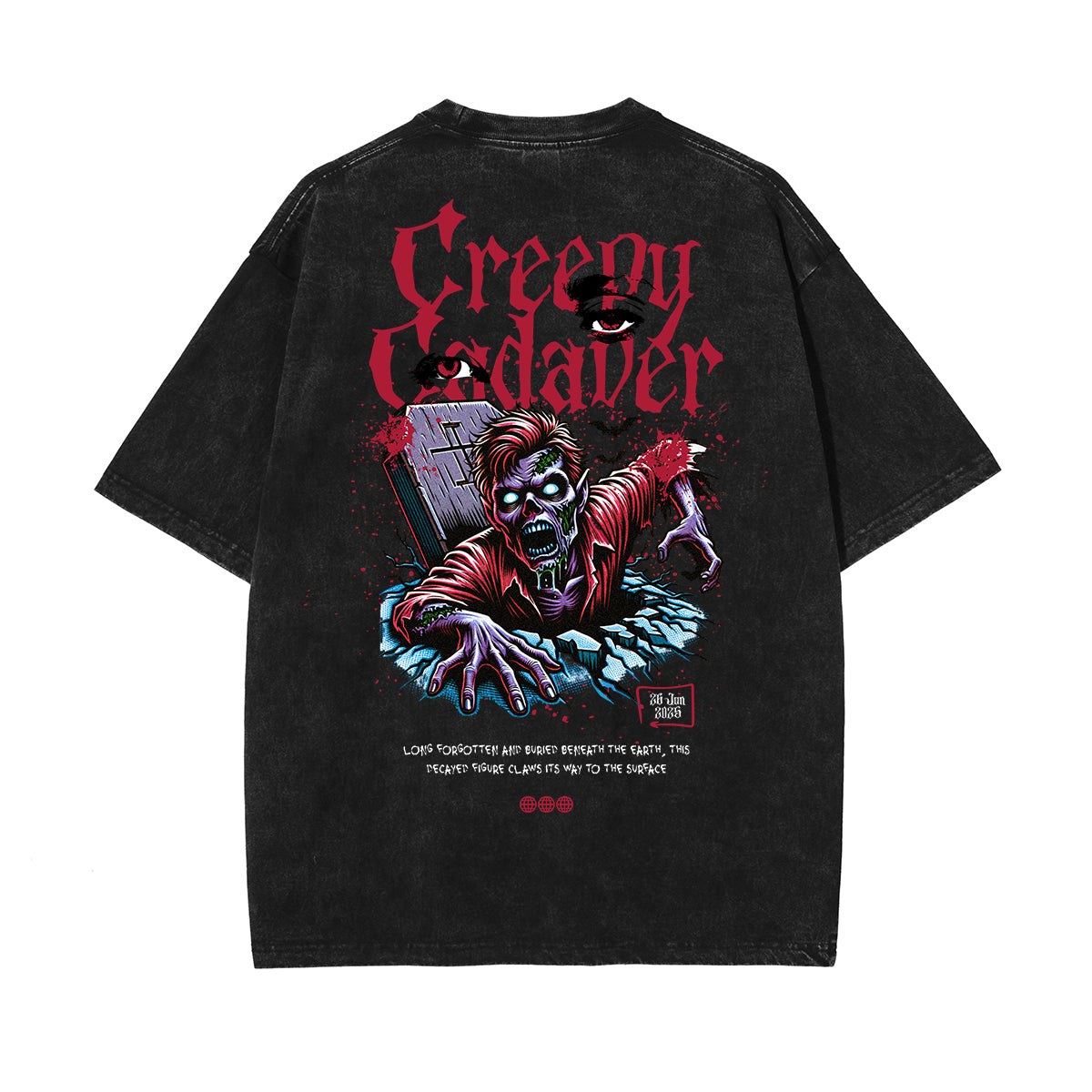 Washed Gothic Graphic Cotton Tee