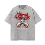 Stone Wash Gothic Pattern T Shirt