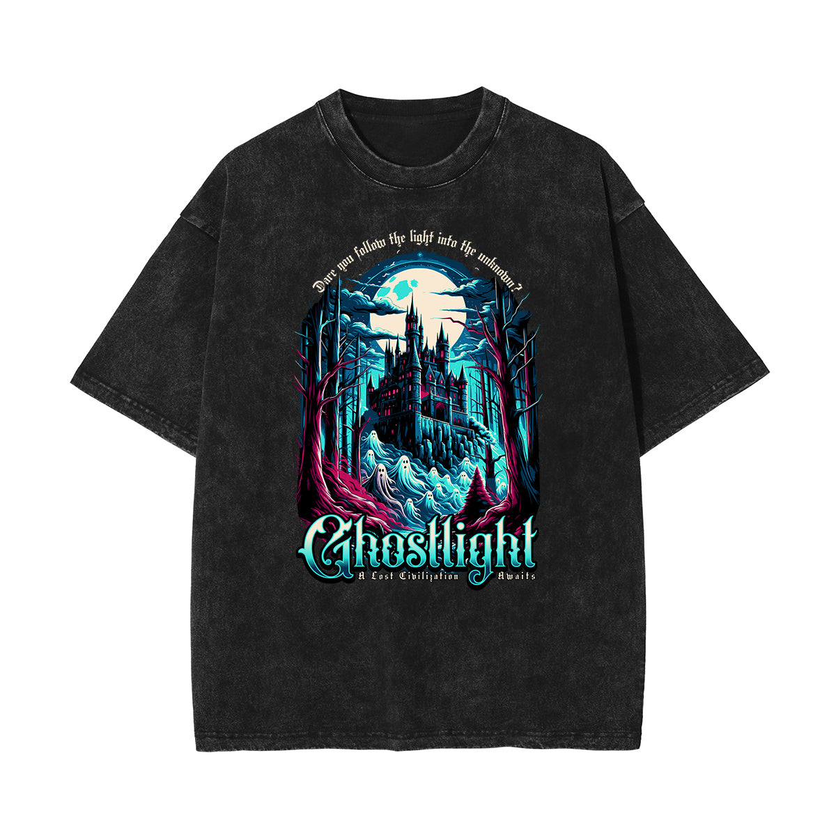 Washed Gothic Graphic Cotton Tee