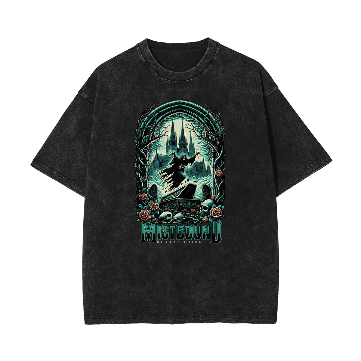 Washed Gothic Graphic Cotton Tee