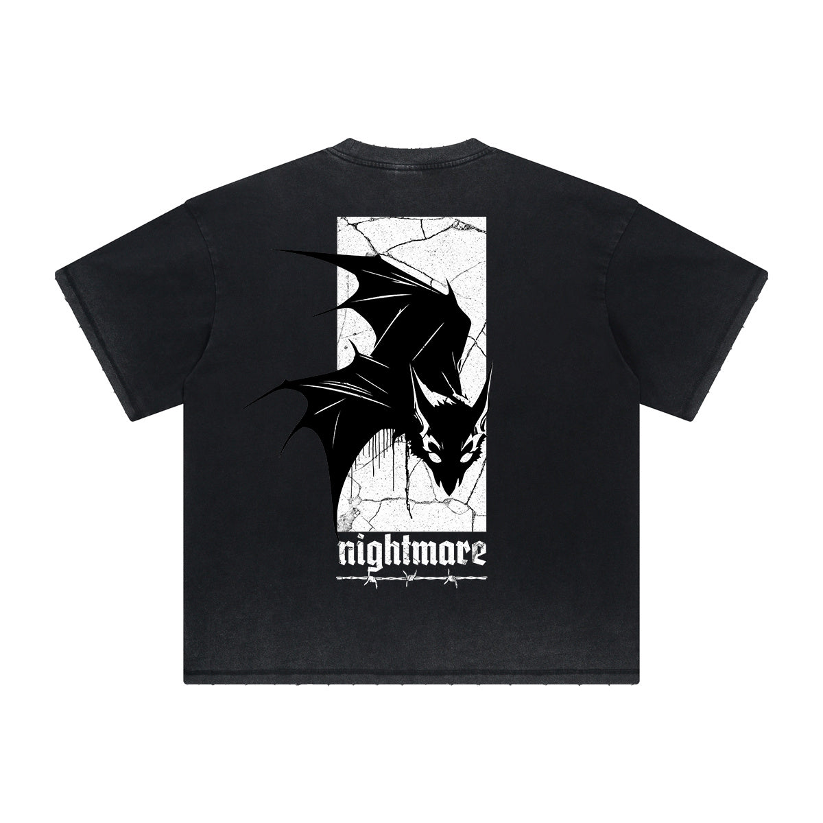 Thick Faded Gothic Graphic T Shirt