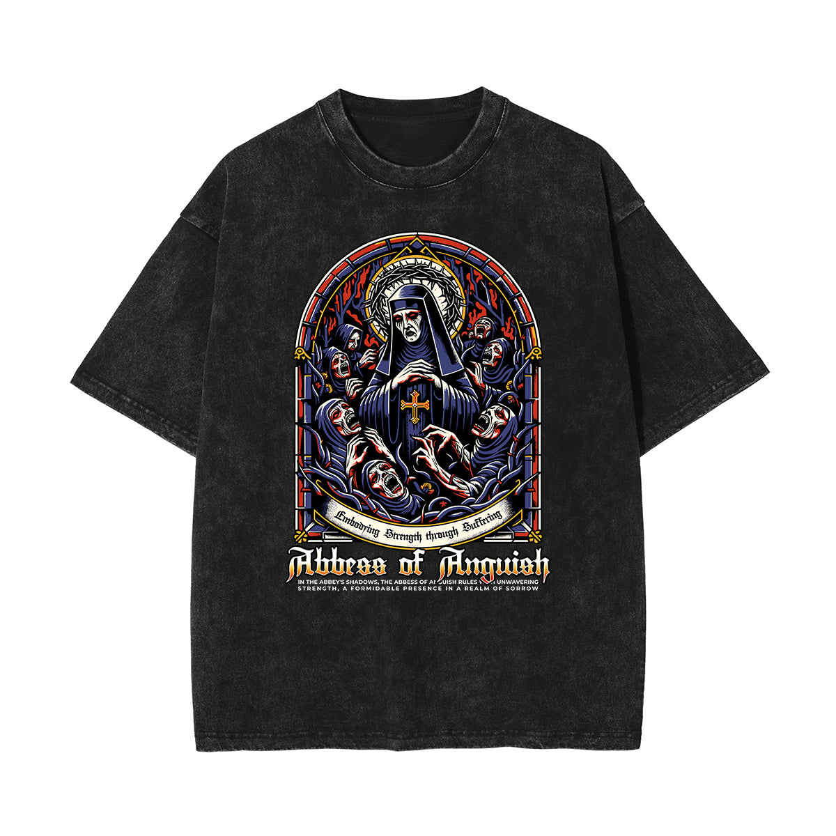 Washed Gothic Graphic Cotton Tee