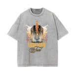 Washed Winged Monster Graphic Cotton Tee