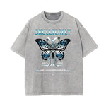 Washed Winged Monster Graphic Cotton Tee