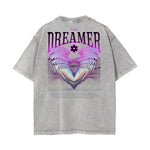 Washed Winged Monster Graphic Cotton Tee