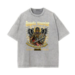 Washed Winged Monster Graphic Cotton Tee