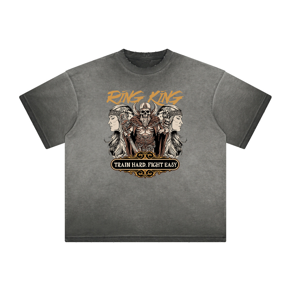 Camiseta gráfica King lavada de peso pesado