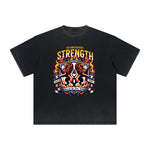 Vintage-Washed Frayed King Graphic Tee