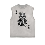 Frayed Edge King Graphic Tank Top