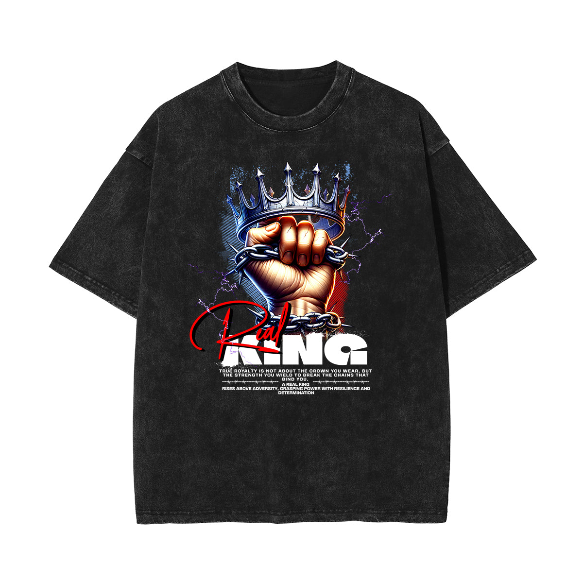 Stone-Washed King Graphic Tee