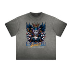 Camiseta gráfica King lavada de peso pesado