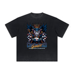 Vintage-Washed Frayed King Graphic Tee