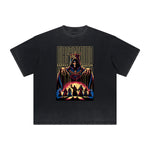 Vintage-Washed Frayed King Graphic Tee