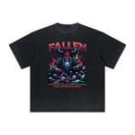 Vintage-Washed Frayed King Graphic Tee