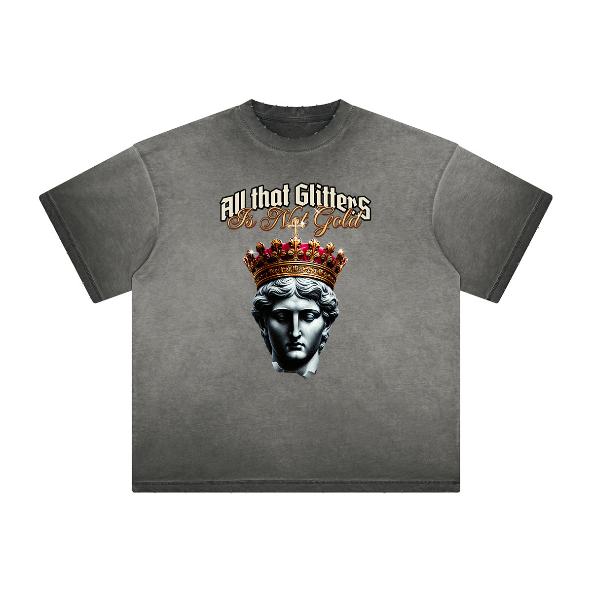Camiseta gráfica King lavada de peso pesado