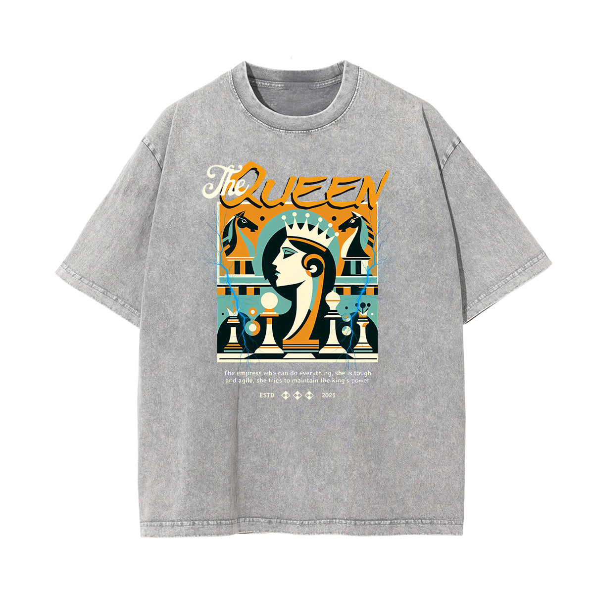Washed Cotton Queen Graphic Tee