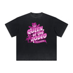 Camiseta gráfica Queen lavada de peso pesado