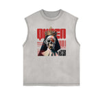 Frayed Edge Queen Graphic Tank Top