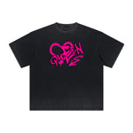 Camiseta gráfica Queen lavada de peso pesado