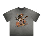 Vintage-Washed Frayed Queen Graphic Tee
