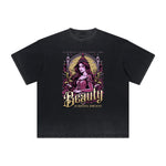 Camiseta gráfica Queen lavada de peso pesado
