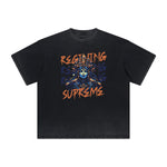 Camiseta gráfica Queen lavada de peso pesado