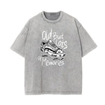 Stone-Washed Street Art Graffiti Graphic Tee