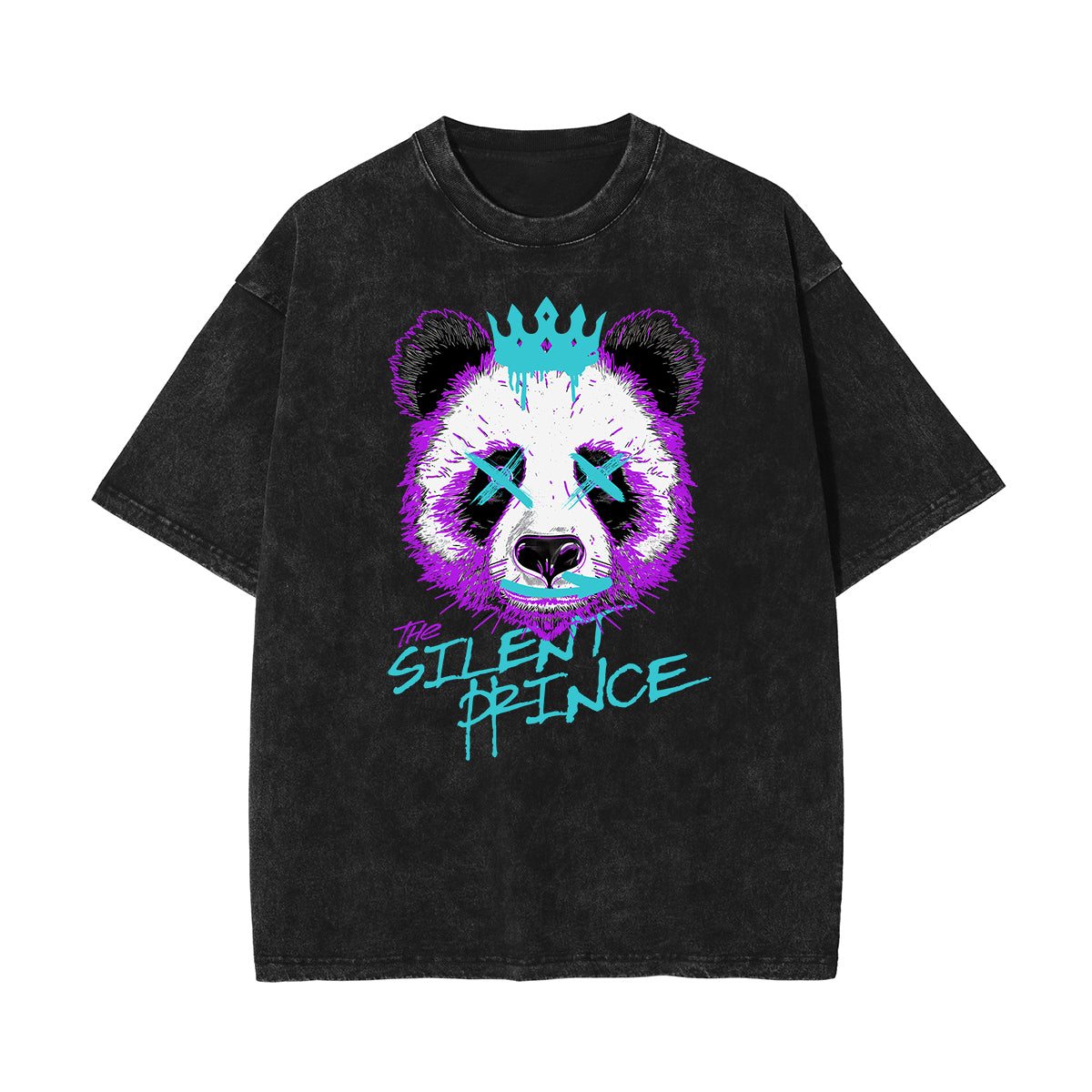 Camiseta de algodón con grafiti de arte callejero lavado