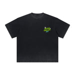 Heavyweight Stone-Washed Graffiti Font Tee