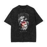 Stone Wash Abstract Graphic Art T-Shirt