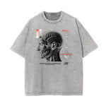 Washed Cotton Abstract Graphic Tee