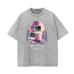 Washed Cotton Abstract Graphic Tee