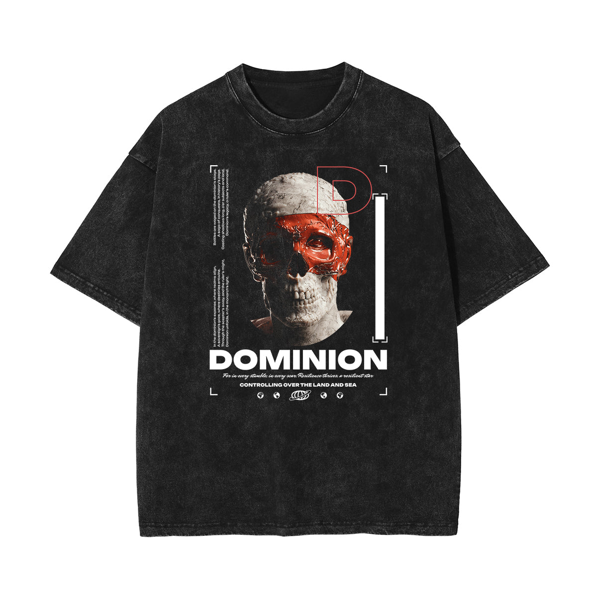 Stone Wash Abstract Graphic Art T-Shirt