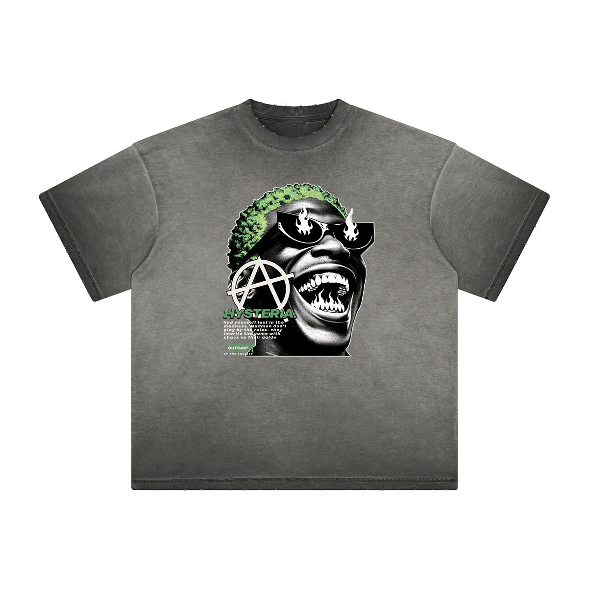 Thick Faded Abstract Graphic T-Shirt