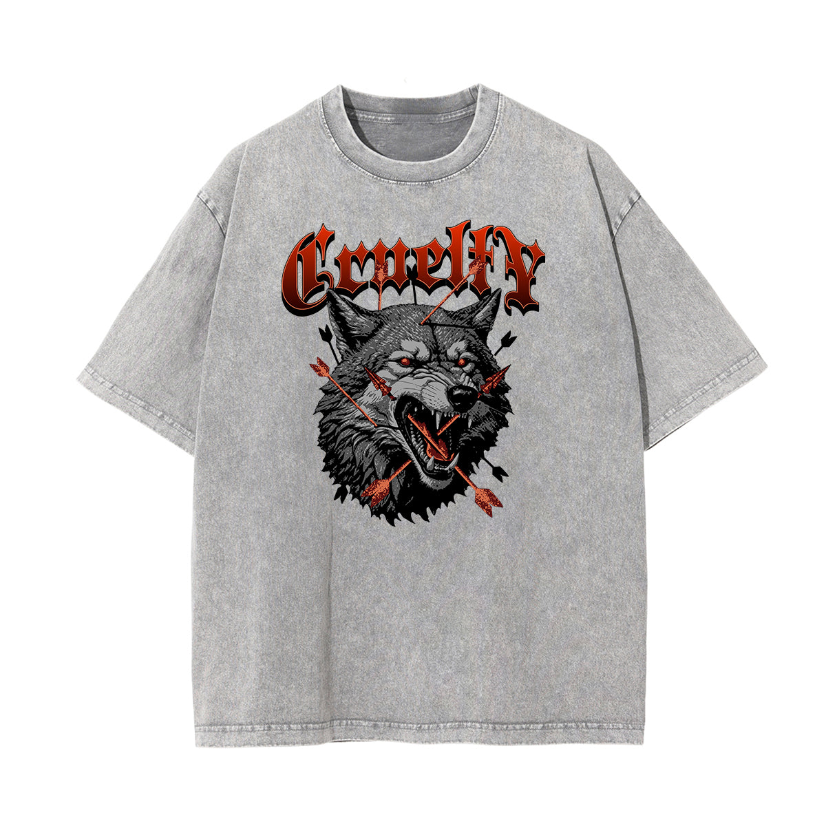 Washed Cotton Abstract Graphic Tee