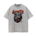 Washed Cotton Abstract Graphic Tee