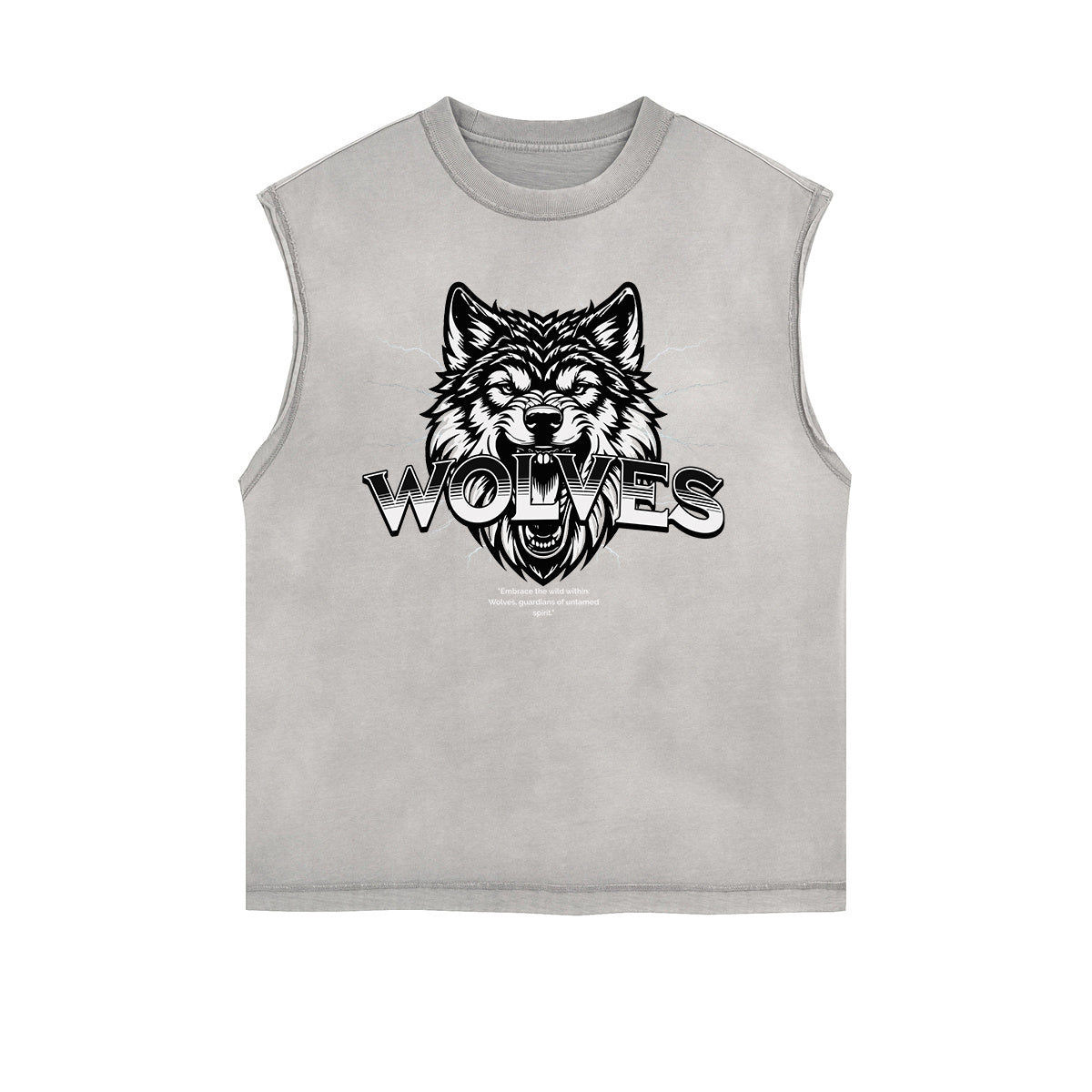 Camiseta sin mangas con gráfico abstracto y bordes deshilachados