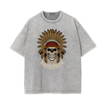 Washed Cotton Abstract Graphic Tee